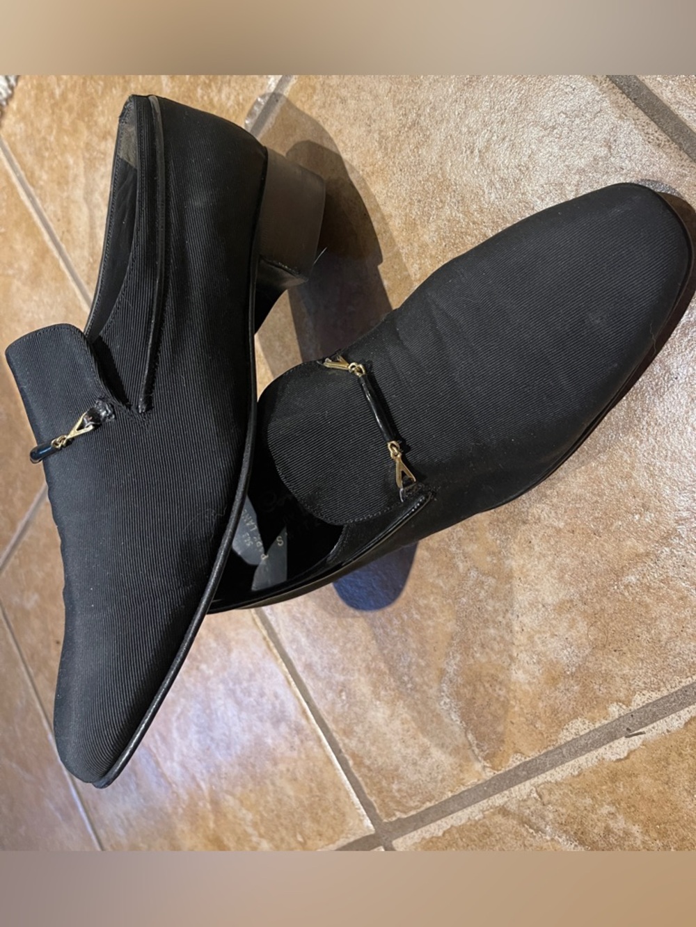 Bally Black Slip-On Loafers with Gold-Tone Bit